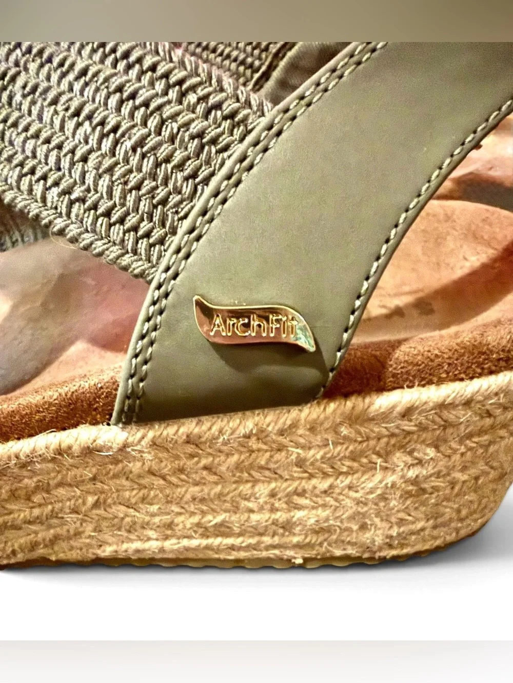 Skechers Martha Stewart Arch Fit Beverlee -Brentwood Wedged Heel Sandals